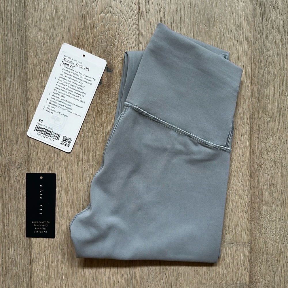 EUC wunder train 24" rhino grey size XS lululemon